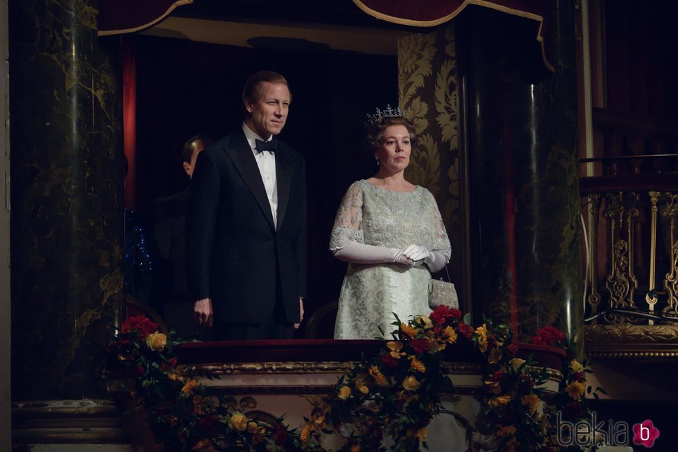Olivia Colman y Tobias Menzies como la Reina Isabel y el Duque de Edimburgo en la cuarta temporada de 'The Crown'