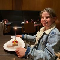 Emma Tallulah Behn en la celebración de su 12 cumpleaños