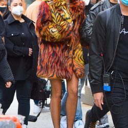 Miley Cyrus en Nueva York durante el rodaje de su videoclip junto a Dua Lipa
