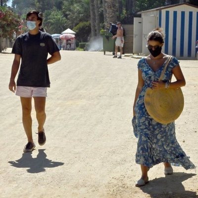 Tana Rivera  y su novio, Javi López, durante sus vacaciones en Marbella