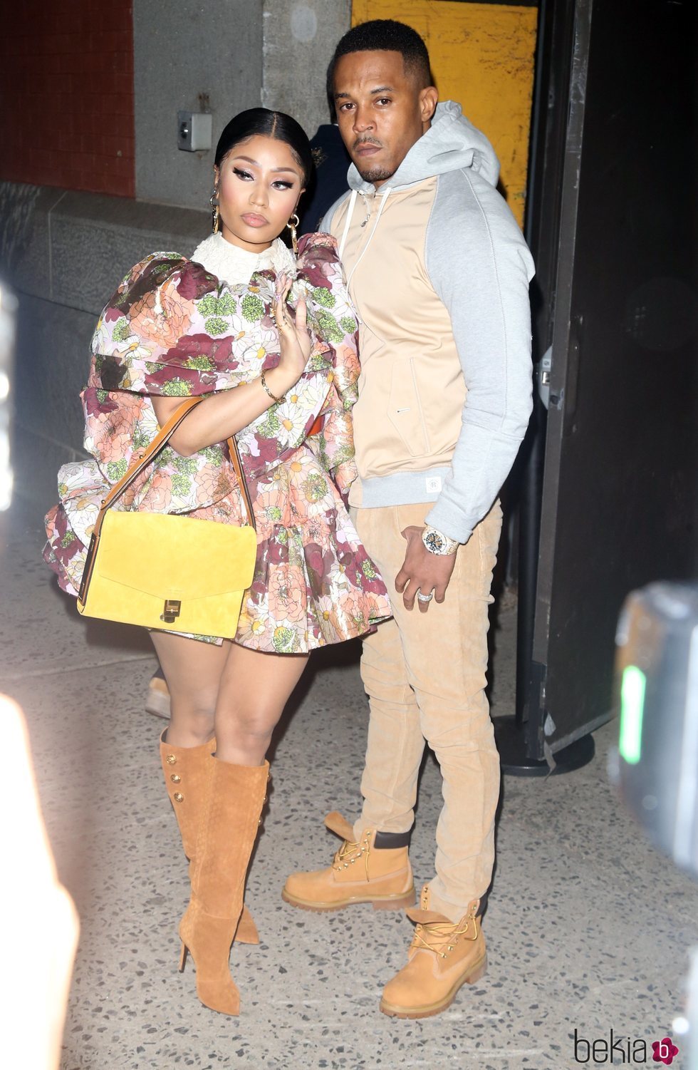 Nicki Minaj y Kenneth Petty en la Semana de la Moda de Nueva York