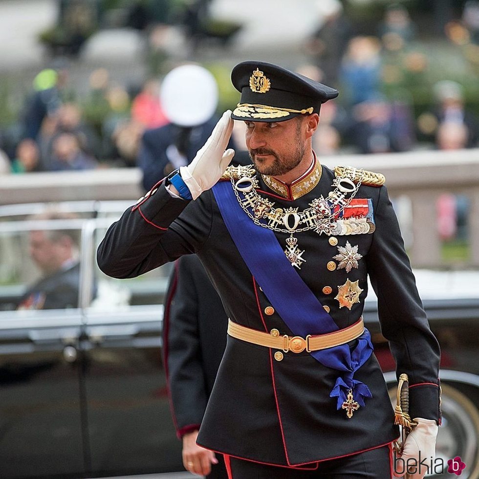 Haakon de Noruega en la Apertura del Parlamento como Príncipe Regente