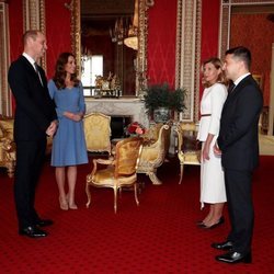 El Príncipe Guillermo y Kate Middleton reciben al Presidente de Ucrania y la Primera Dama en Buckingham Palace