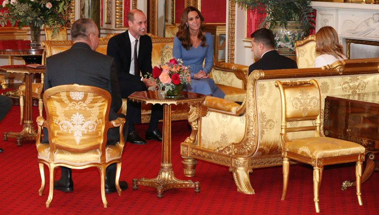 El Príncipe Guillermo y Kate Middleton con el Presidente de Ucrania y la Primera Dama en el Palacio de Buckingham