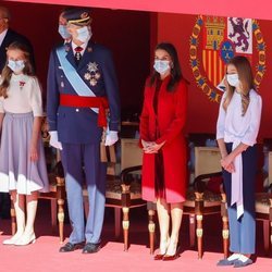 Los Reyes Felipe y Letizia, la Princesa Leonor y la Infanta Sofía en el Día de la Hispanidad 2020