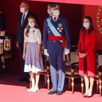 Los Reyes Felipe y Letizia, la Princesa Leonor y la Infanta Sofía en el Día de la Hispanidad 2020