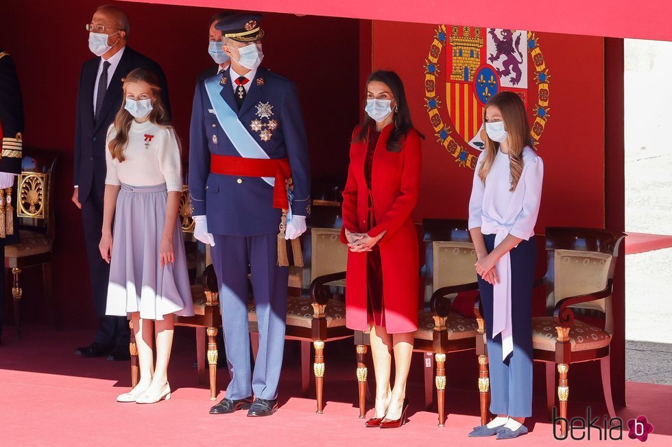 Los Reyes Felipe y Letizia, la Princesa Leonor y la Infanta Sofía en el Día de la Hispanidad 2020