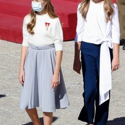 La Princesa Leonor y la Infanta Sofía en la celebración del Día de la Hispanidad 2020
