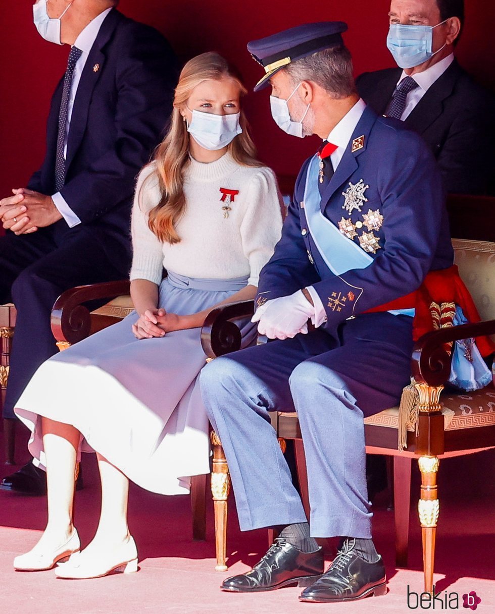 El Rey Felipe y la Princesa Leonor en el Día de la Hispanidad 2020