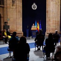 La Princesa Leonor dando un discurso en los Premios Princesa de Asturias 2020