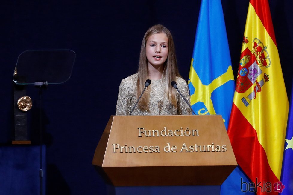 La Princesa Leonor en su discurso en los Premios Princesa de Asturias 2020