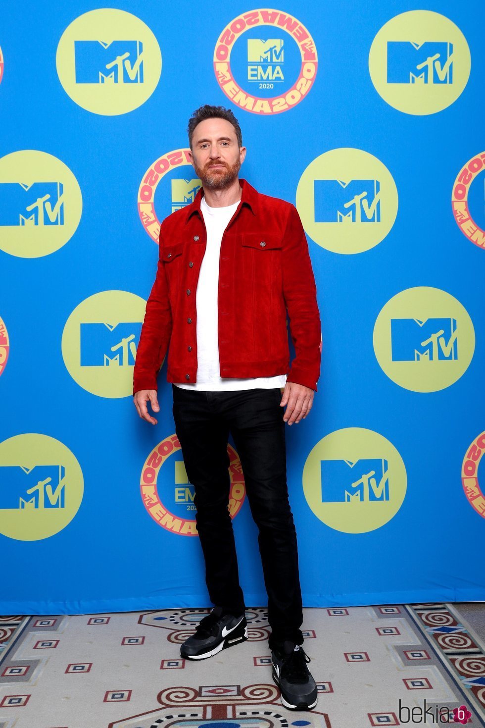 David Guetta en la alfombra roja de los MTV EMA 2020