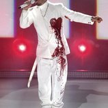 J Balvin durante su actuación en los Grammy Latino 2020