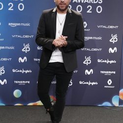 Pablo López en la entrega de Los 40 Music Awards 2020