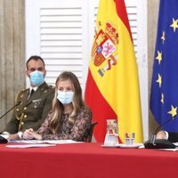 El Rey Felipe y la Princesa Leonor en la reunión del Patronato de la Fundación Princesa de Girona