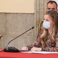 La Princesa Leonor durante su discurso en la reunión del Patronato de la Fundación Princesa de Girona