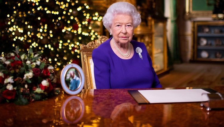La Reina Isabel durante su discurso de Navidad 2020