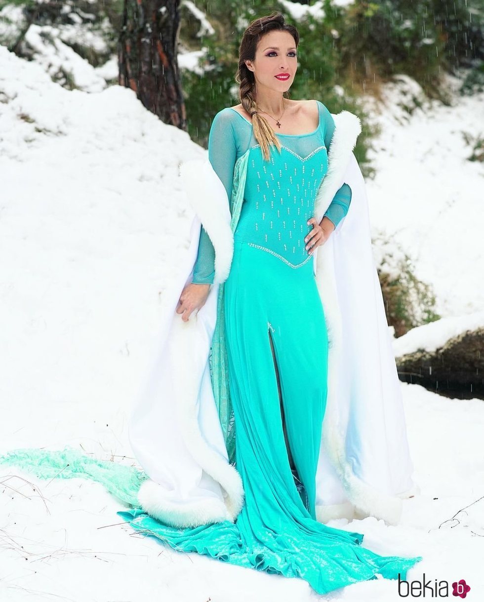 Gisela se disfraza de Elsa de 'Frozen' en la gran nevada