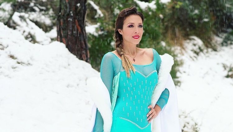 Gisela se disfraza de Elsa de 'Frozen' en la gran nevada