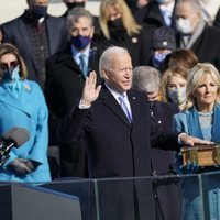 Joe Biden, tomando posesión de su cargo como 46º Presidente de Estados Unidos