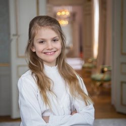 Estela de Suecia en su 9 cumpleaños