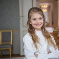 Estela de Suecia en su 9 cumpleaños