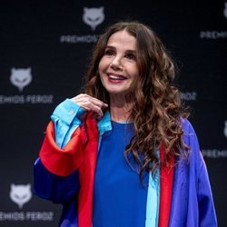 Victoria Abril en la rueda de prensa de su Premio Feroz de Honor 2021
