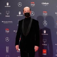 Mikel Laskurain en la alfombra roja de los Premios Feroz 2021