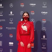 Macarena Gómez en la alfombra roja de los Premios Feroz 2021