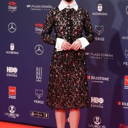 Vicky Luengo en la alfombra roja de los Premios Feroz 2021