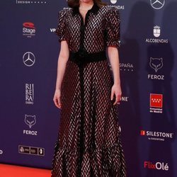 Andrea Levy en la alfomrba roja de los Premios Feroz 2021