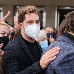 David Bisbal en la capilla ardiente de Álex Casademunt