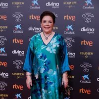 Mónica Randall en la alfombra roja de los Goya 2021