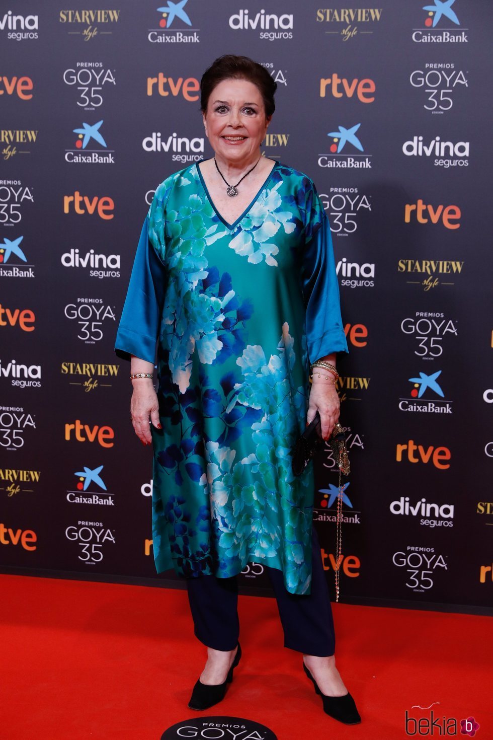 Mónica Randall en la alfombra roja de los Goya 2021