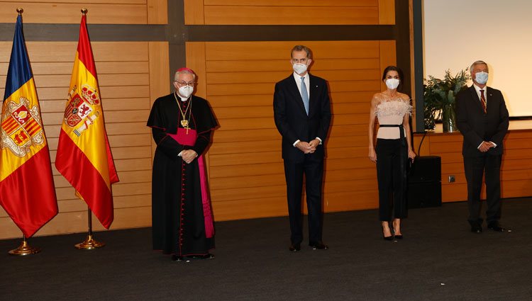 Los Reyes Felipe y Letizia con los copríncipes de Andorra en la cena oficial durante su Viaje de Estado a Andorra
