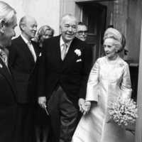 Bertil y Lilian de Suecia en su boda