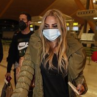 Sylvia Pantoja en el aeropuerto de Madrid para irse a 'Supervivientes 2021'