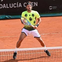 Feliciano López en uno de sus partidos de tenis en Marbella
