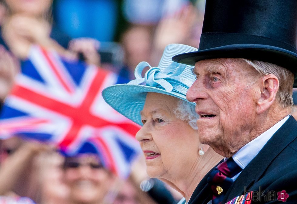 La Reina Isabel y el Duque de Edimburgo en Trooping the Colour 2017
