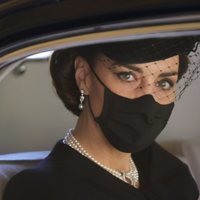 Primer plano de Kate Middleton en el funeral del Duque de Edimburgo