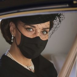 Primer plano de Kate Middleton en el funeral del Duque de Edimburgo