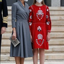 La Reina Letizia y la Infanta Sofía en la puesta a flote del Submarino S-81 Isaaac Peral en Cartagena