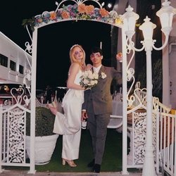Joe Jonas y Sophie Turner el día de su boda en Las Vegas