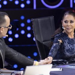 Isabel Pantoja y Risto Mejide en la primera gala de 'Top Star'