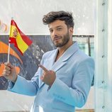 Blas Cantó en la 'Alfombra Turquesa' del Festival de Eurovisión 2021