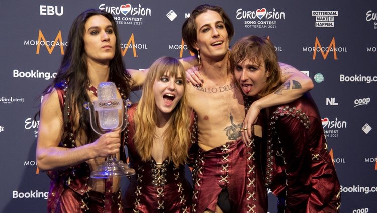 El grupo Måneskin, representante de Italia, ganador de Eurovision 2021