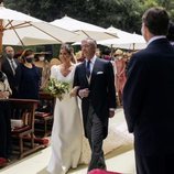 Belén Corsini con su padre, Juan Carlos Corsini, en su boda con Carlos Fitz-James Stuart