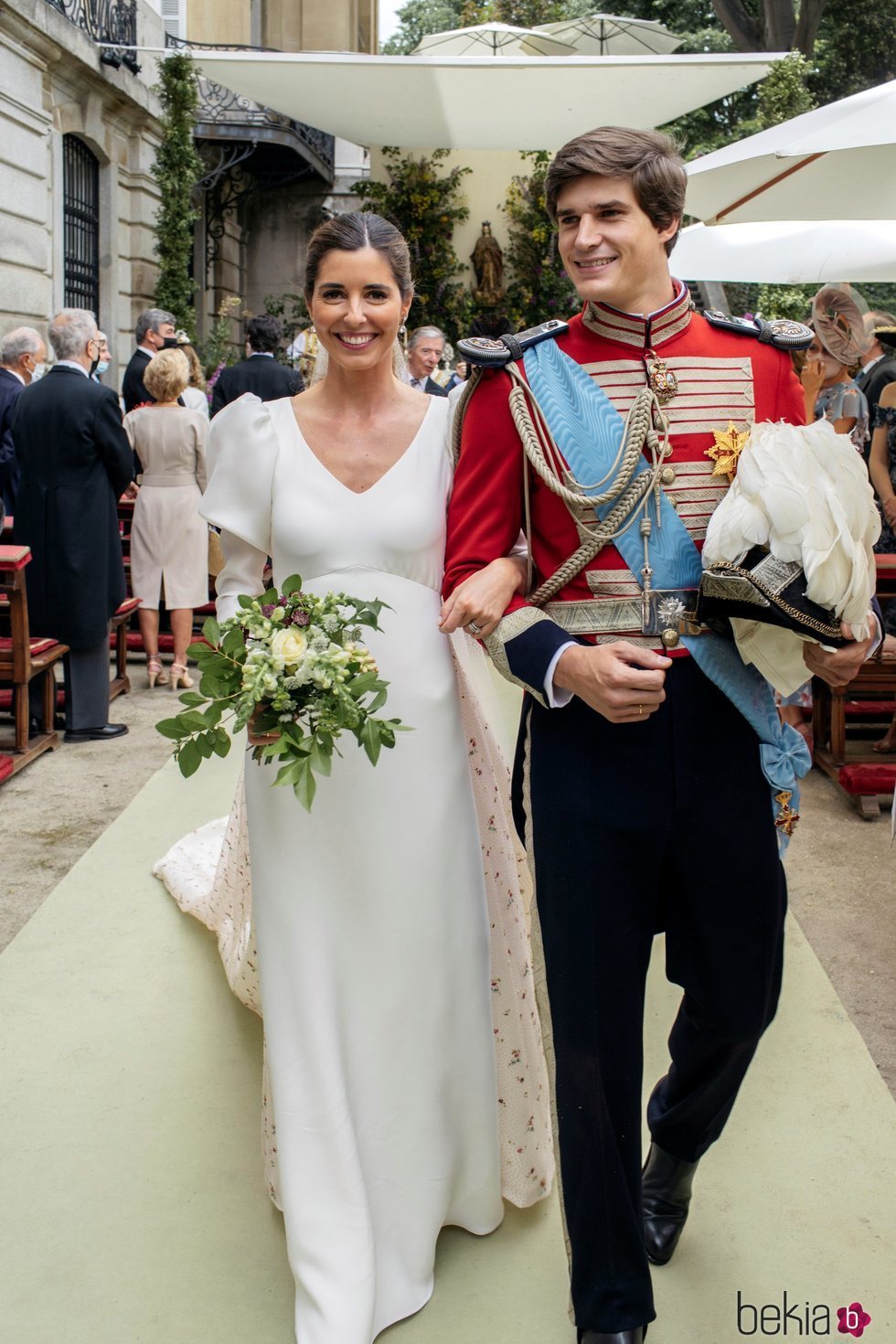 Carlos Fitz-James Stuart y Belén Corsini en su boda