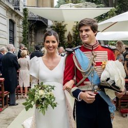 Carlos Fitz-James Stuart y Belén Corsini en su boda