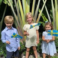 Leonor, Nicolás y Adrienne de Suecia celebran el Día Nacional de Suecia 2021 en Miami